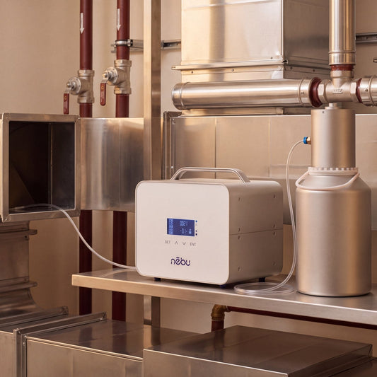 An NL2500 scent diffuser connected to ductwork